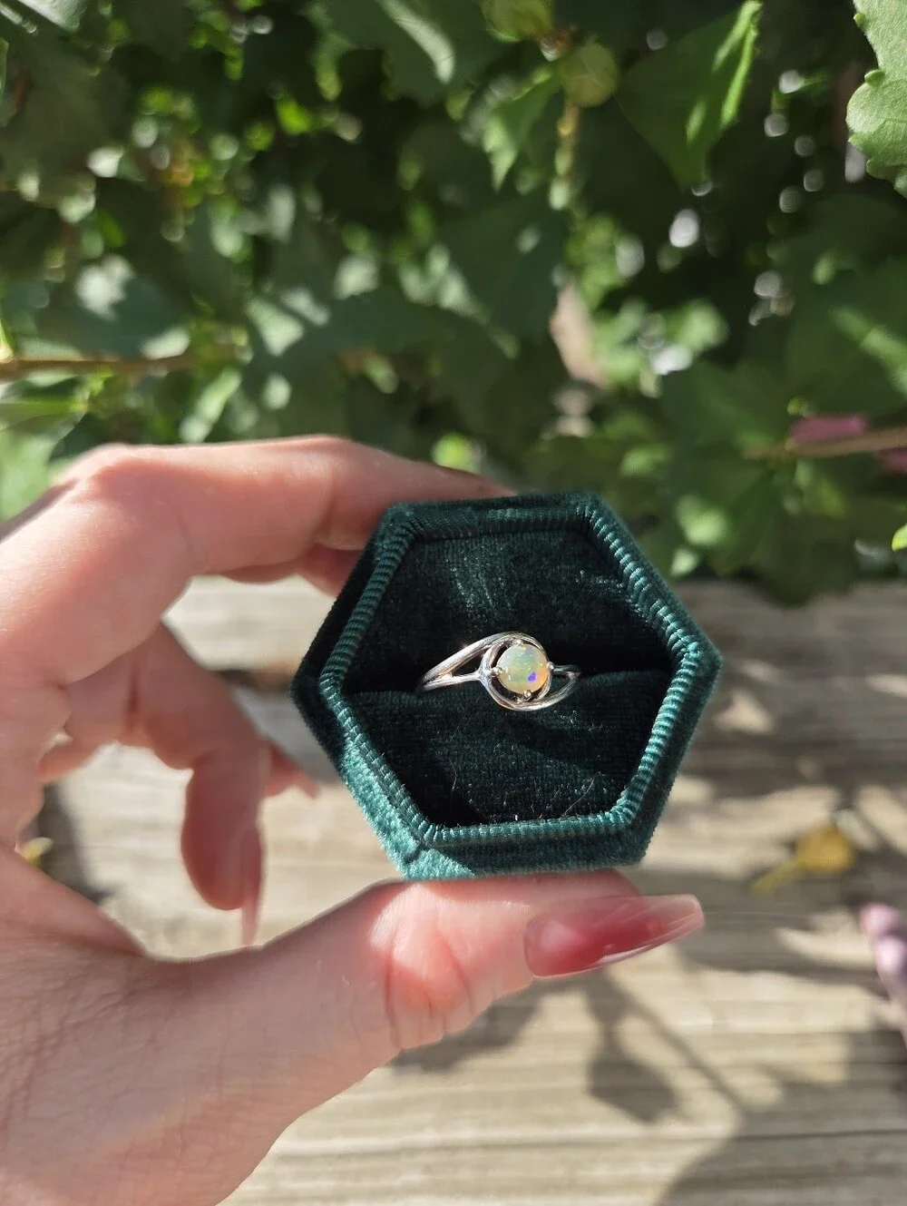 Sterling Silver Opal Ring